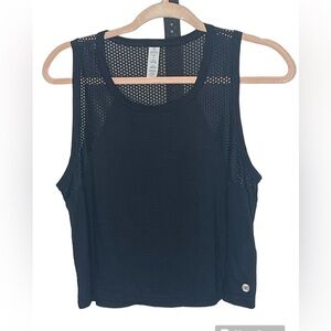 Balance Collection Black Cropped Tank Top Sz Large
